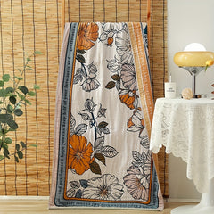 Flower Pattern Bath Towel Soft Skin friendly Absorbent Towel