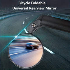 Bicycle Mirror Foldable HD Convex Mirror 360 Degree Rotatable Reflector