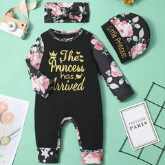 Newborn Infant Flowers Print Romper Set for Baby Girls