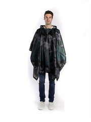 Men's Camo Rain Poncho for Hiking and Combat