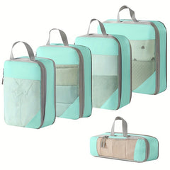 6-Piece Travel Packing Cubes Mesh Luggage Organizers