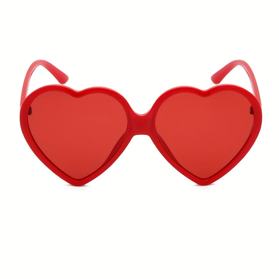 Heart Sunglasses Y2K Solid Photo Prop UV400