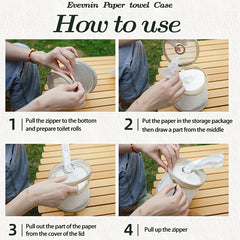 Toilet Paper Holder with Hook for Outdoor Camping