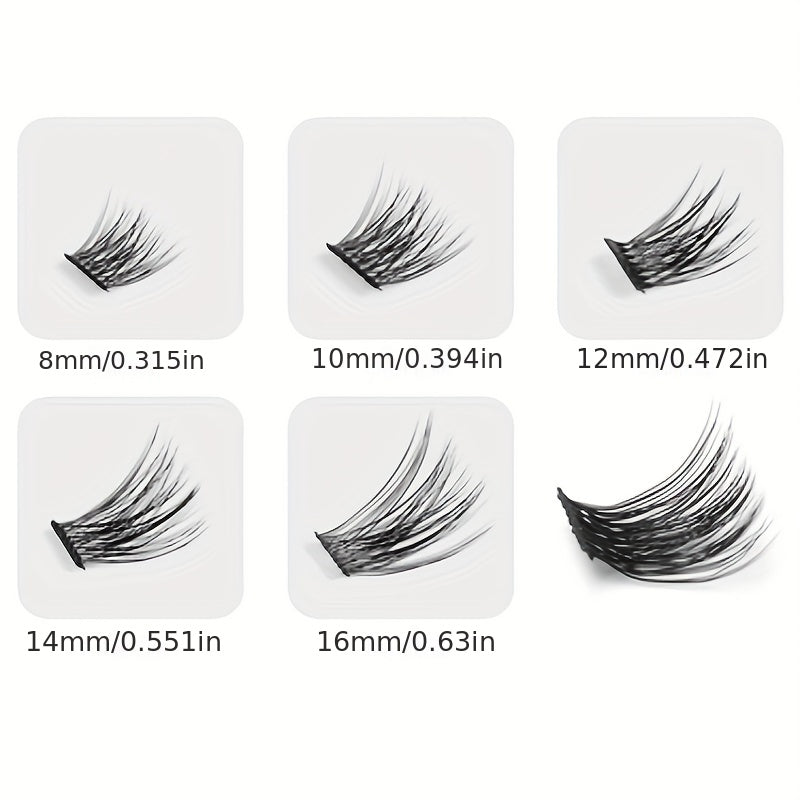 Mixed C/D Curl Lash Clusters 12 Rows