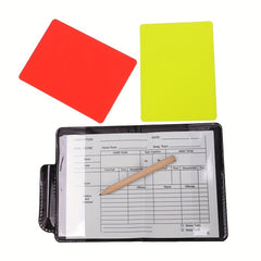 Football Red/Yellow Card Set w/ Leather Case & Pencil