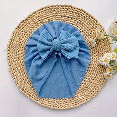 Baby Girls Twill Bubble Bow Turban Soft Hair Wrap Headband