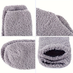 7 Pairs Winter Cozy Slipper Socks with Gripper for Women