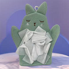 Double Sided Bath Glove Towel Soft Rubbing Mud for Bathing