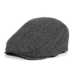 Adjustable Fleece Newsboy Cap for Men