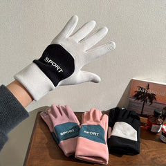 Warm Gloves Velvet Thick Outdoor Gloves For Driving Cycling Anti Slip