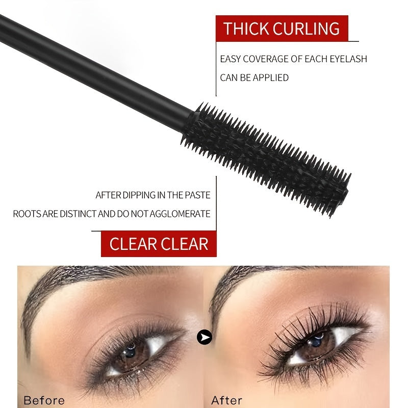 Thick Fiber Mascara Long Lasting Curling Holding Natural Effect Waterproof