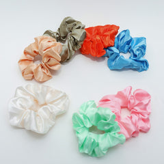 30pcs Solid Stain Hair Scrunchies for Women Girls - Soft Silk Scrunchie