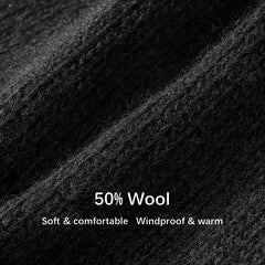 Winter Wool Knit Gloves Windproof Half Finger Cycling Sports Gloves