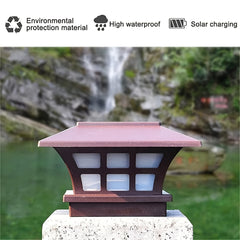 Solar Post Cap Lights Warm Light LED Lights Solar Waterproof Stairs Garden Light