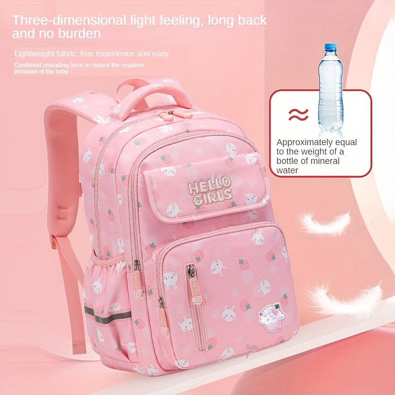 Cartoon Bunny School Bag Large Capacity Backpack for Kids