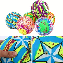Rainbow Star Soccer Ball for Kids Colorful PVC Indoor Outdoor Beach Ball