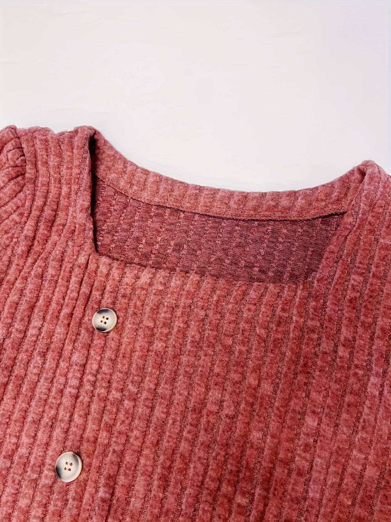 Plus Size Solid Square Neck Jumper Long Sleeve Casual Sweater