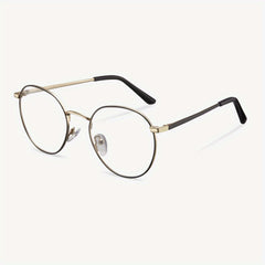 Men's Round Frame Light Blocking Glasses Unisex Eye Protection