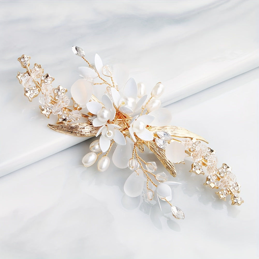 Faux Pearl Hair Clips Crystal Beaded Hair Accessories