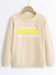 Boys Casual Sweatshirt Long Sleeve Crew Neck Tops