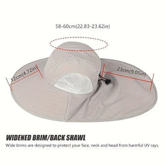 Outdoor Bucket Hat with Neck Flap Quick Dry Sun Hat