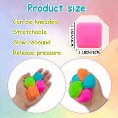 20pcs Cubes Anti Stress Yaping in TPR And Rebond Lent Balles Miniatures