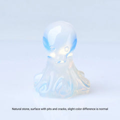 3.1'' Octopus Carving Statue for Home Office Decor, Pocket Gift