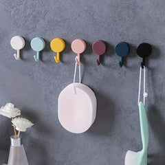 8pcs Non Marking Round Hooks for Wall Hanging and Bath Towels