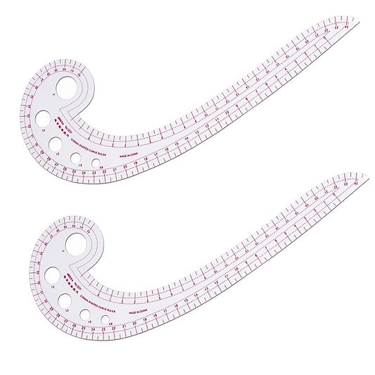 2pcs Soft Plastic Comma Curve Ruler Sewing Tool Quilting Thread Crochet Ruler