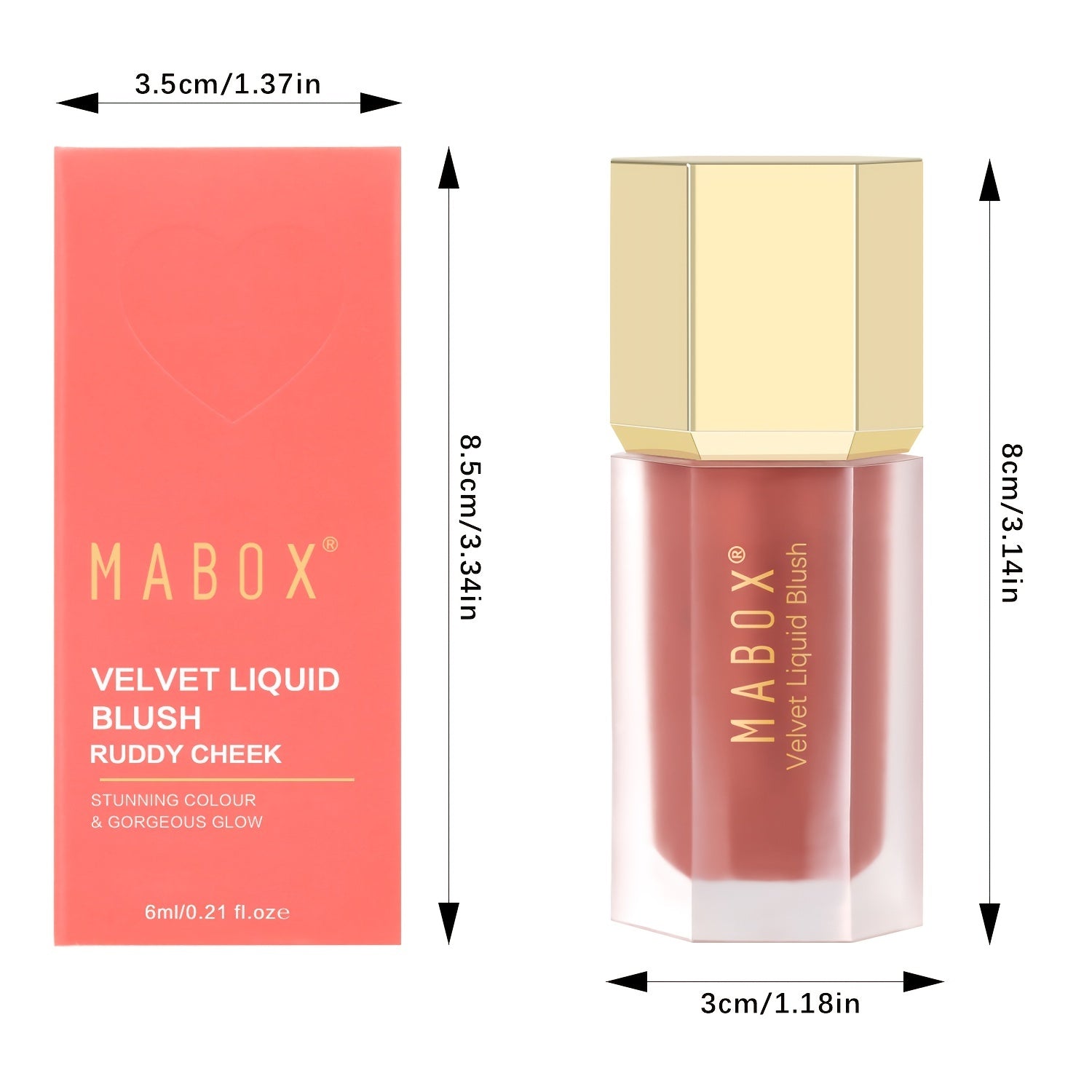 Natural Moisturizing Soft Makeup Liquid Blush 6ml 0 21fl oz