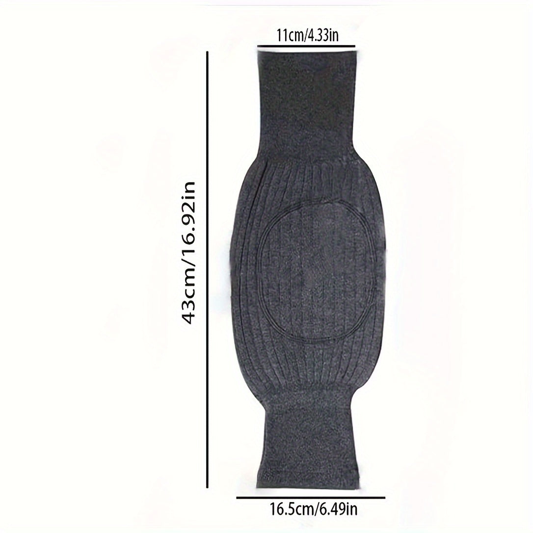 2pcs Winter Thickened Plus Velvet Warm Knee Pads Men's And Women's