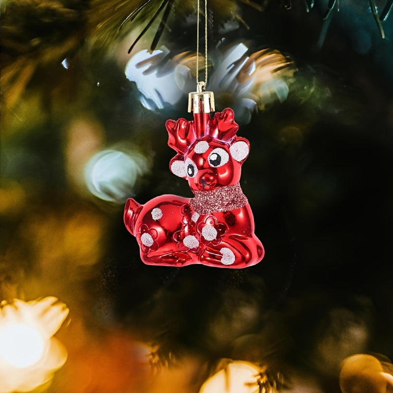 Red Deer Christmas Tree Decoration Set