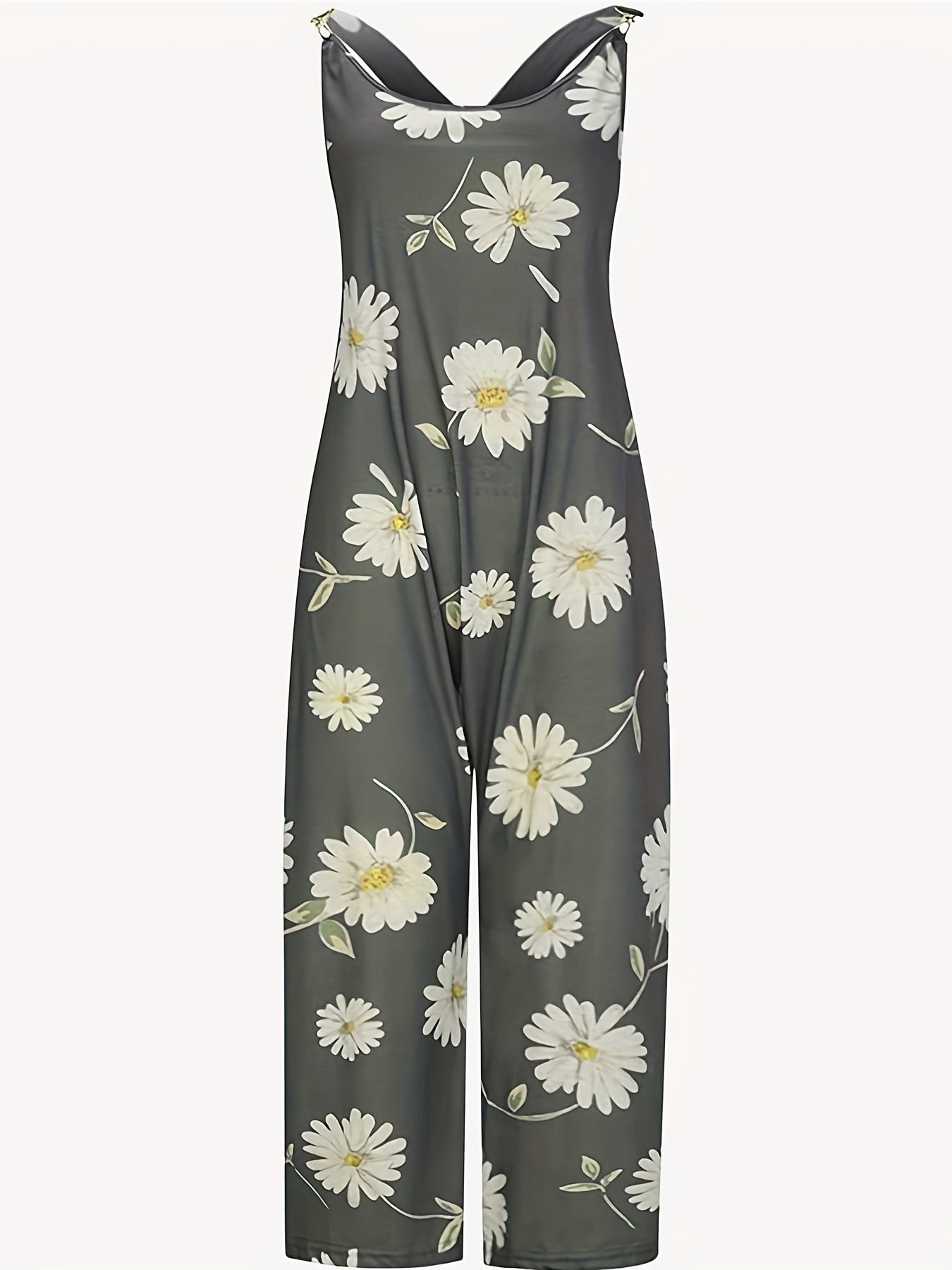 Floral Print Overall Jumpsuit for Spring & Summer Women's Clothing