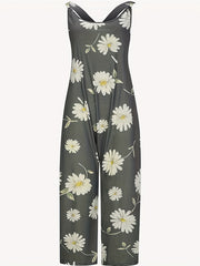 Floral Print Overall Jumpsuit for Spring & Summer Women's Clothing