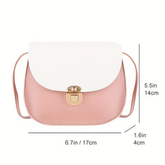 Girls Contrast Saddle Bag Shoulder Crossbody Coin Bag