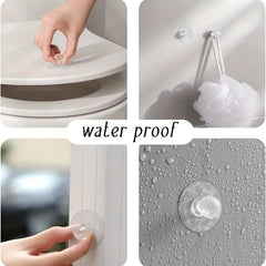 20pcs Adhesive Door Knobs Transparent Cabinet Drawer Handles Hooks