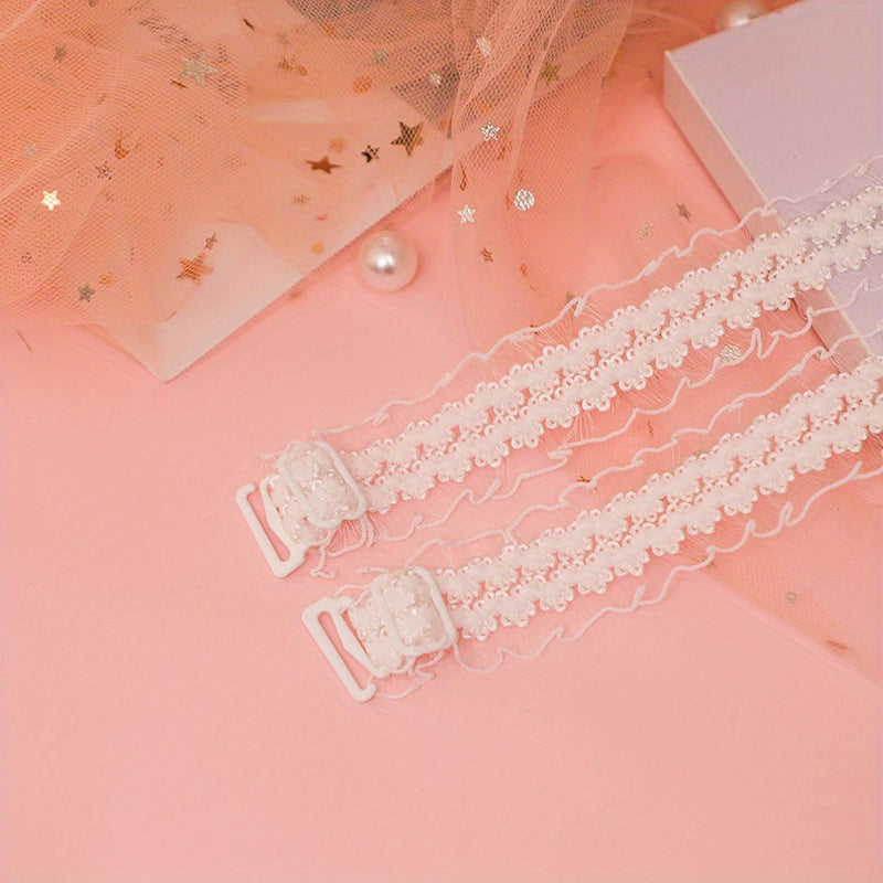 Adjustable Lace Mesh Shoulder Straps for Underwear