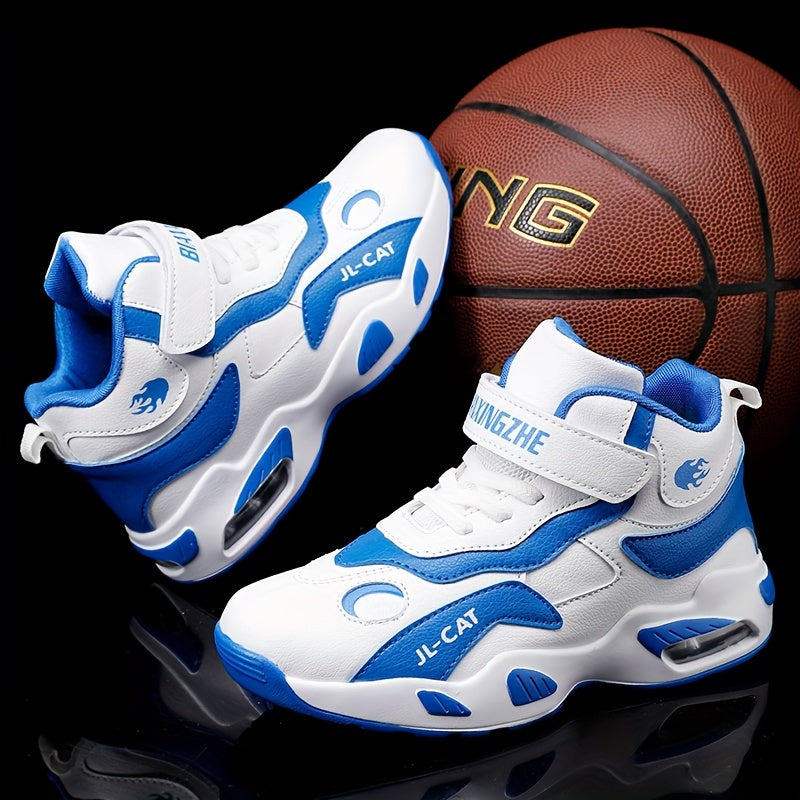 Kid's High Top Basketball Shoes Air Cushion Non Slip Sneakers
