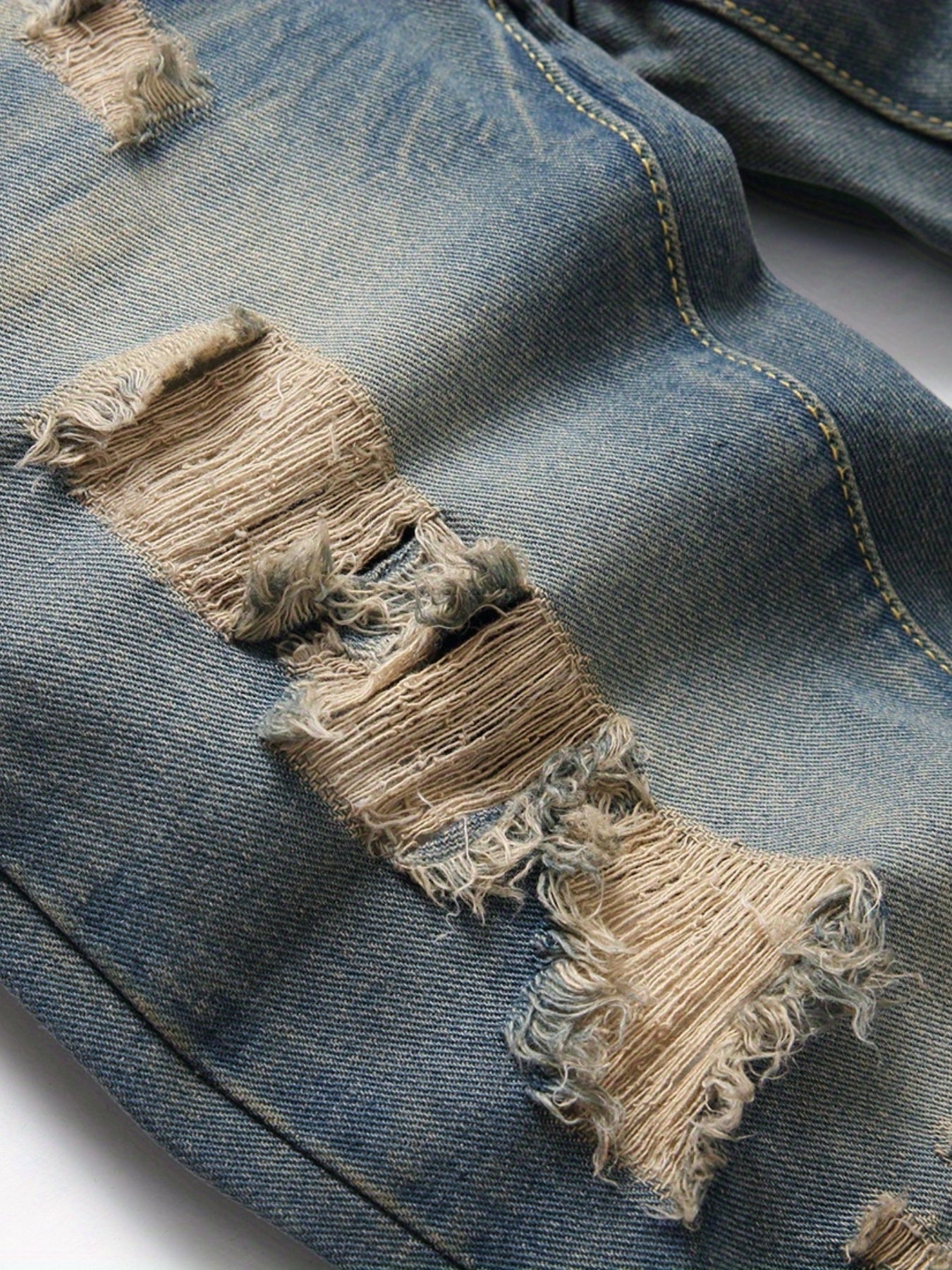 Boys Ripped Jeans Denim Pants Straight Cut Jeans For Spring And Autumn