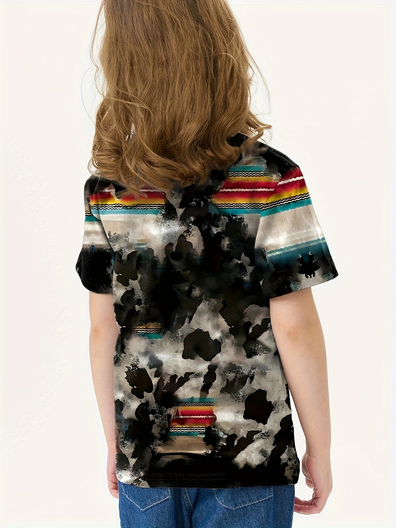 Western Style HORSE MOM Print Short Sleeve T shirt Girls Comfy Pullover Tops