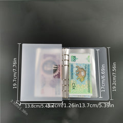 100pcs Bill Holder With Storage Case Plastic Money Holders Currency Sleeves