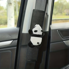 Panda Seat Belt Fixer Plush Baby Shoulder Pad Set