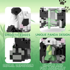 606pcs Panda Micro Particle Building Block DIY Toy