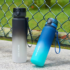 600ml Gradient Plastic Water Cup Leakproof Flip Top Bottle for Outdoor Sports