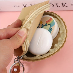 Shell Shaped Flower Coin Purse Key Bag for Girls
