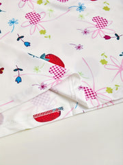 Strawberry Print Pajama Set Short Sleeve Top & Shorts Two Piece Set