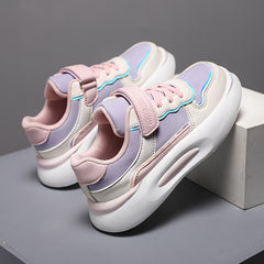 Girl's Colour Block Chunky Shoes Comfy Non Slip Casual Soft Sole Sneakers
