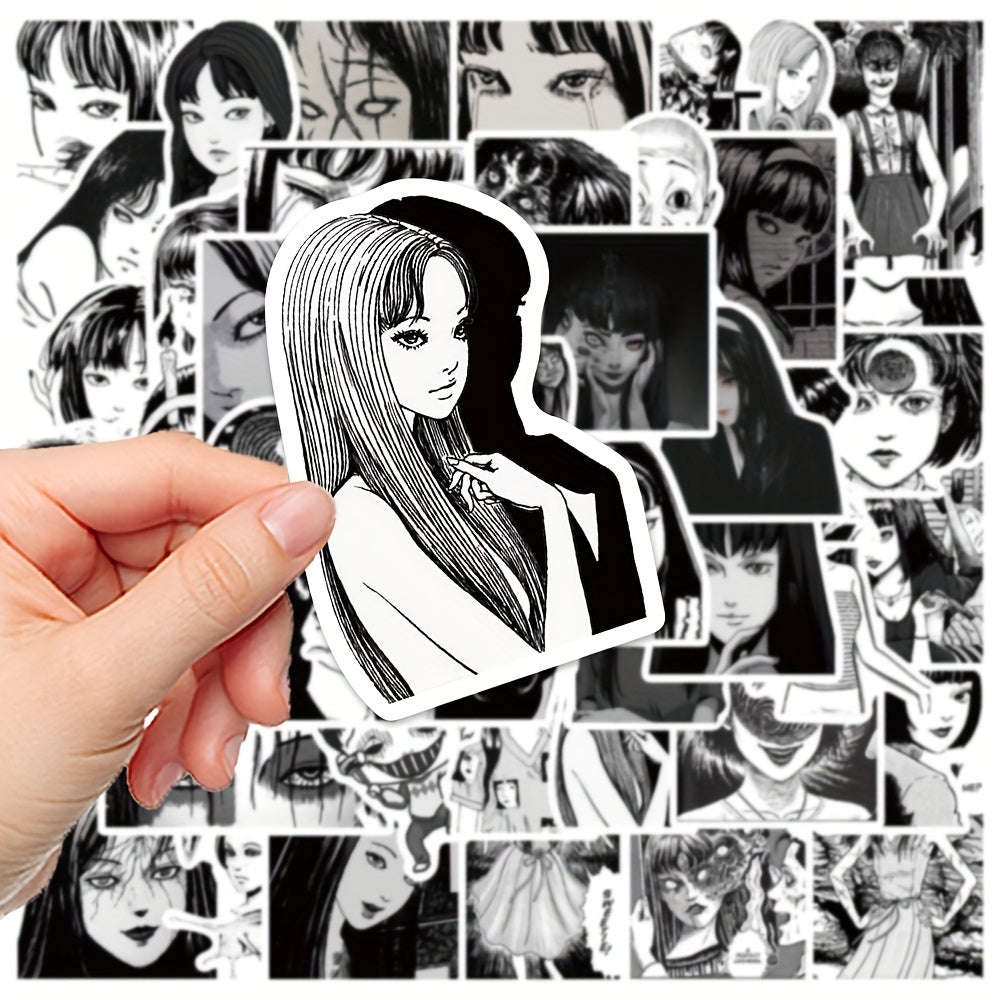 50 Anime Tomie Stickers for Phone Case Laptop Skateboard Waterproof