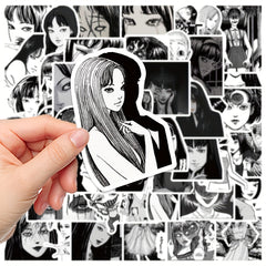 50 Anime Tomie Stickers for Phone Case Laptop Skateboard Waterproof