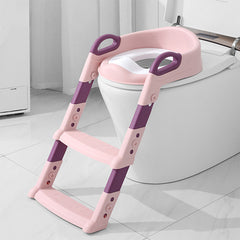 Kids Foldable Toilet Seat with Ladder for Potty Training